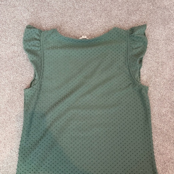 J. Crew Green Textured V-Neck Blouse - Picture 4 of 4